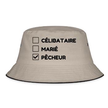 Fishing - Fischerei - Pêche - Fish - Poisson - Bucket Hat - khaki/black - Front