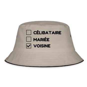 Neighbour Neighborhood Nachbar Voisin Fête Party - Bucket Hat - khaki/black - Front