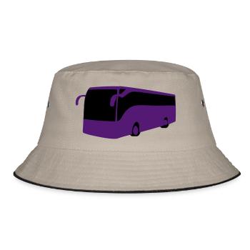 Reisebus - Bucket Hat - Khaki/Schwarz - Vorne