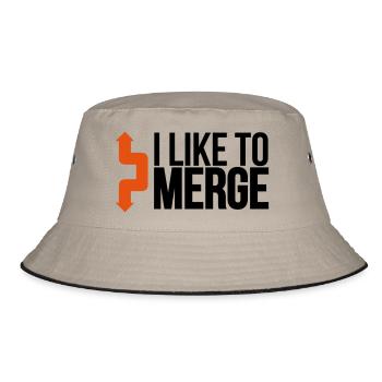 merge_hero4_2f - Bucket Hat - Khaki/Schwarz - Vorne