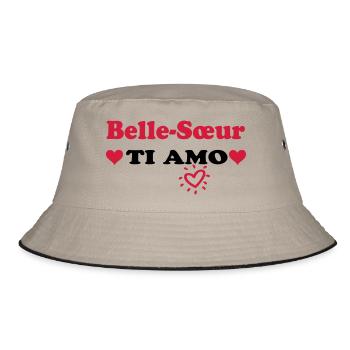 Sister-in-law Ti amo - Bucket Hat - khaki/black - Front