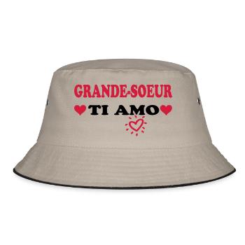GRANDE SOEUR Ti AMO - Bob - kaki/noir - Devant