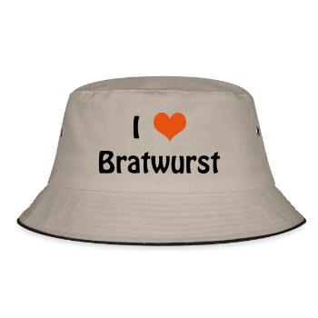 Bratwurst - Bucket Hat - Khaki/Schwarz - Vorne