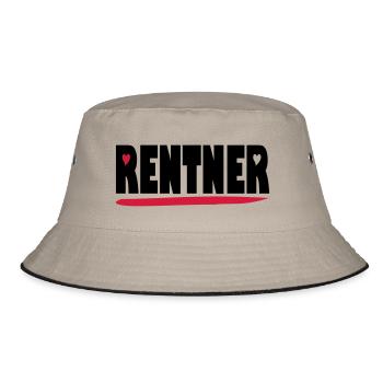 endlich Rentner - Bucket Hat - Khaki/Schwarz - Vorne