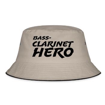 Bass Clarinet Hero - Bucket Hat - Khaki/Schwarz - Vorne