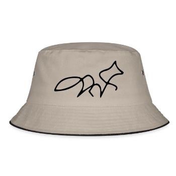 Fox oneline - Bucket Hat - Khaki/Schwarz - Vorne