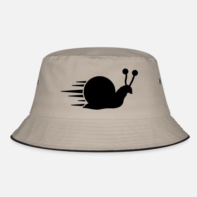 schnecke_fast_ts1 - Bucket Hat - Khaki/Schwarz