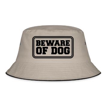 Beware Of Dog - Bucket Hat - khaki/black - Front