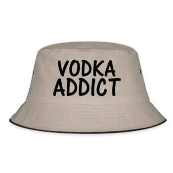 vodka addict - Bucket Hat - khaki/black - Front
