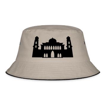 moschee silhouette - Bucket Hat - Khaki/Schwarz - Vorne