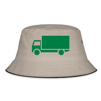 truck,vehicle,mode of transport - Bucket Hat - khaki/black - Front