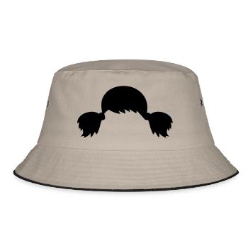 Le style des tresses de cheveux - Bob - kaki/noir - Devant