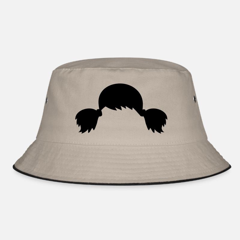 Pigtails hair style Bucket Hat