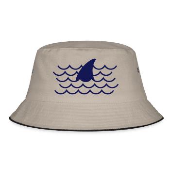 Shark fin - Bucket Hat - khaki/black - Front