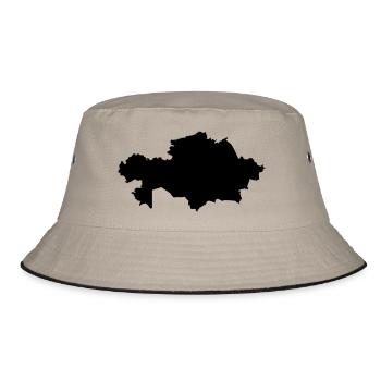 Kasachstan - Bucket Hat - Khaki/Schwarz - Vorne