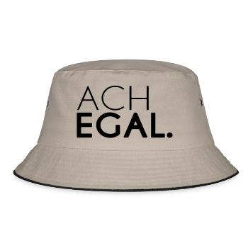 ACH EGAL. - Bucket Hat - Khaki/Schwarz - Vorne