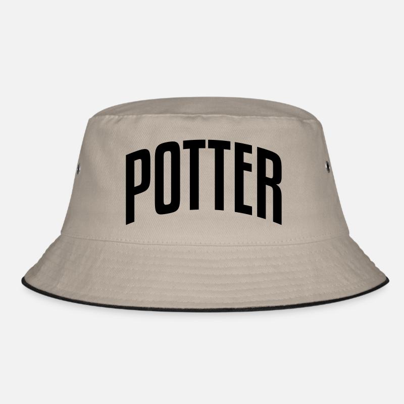 potter stylish arched text logo copy Bucket Hat