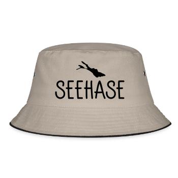 Seehase - Bucket Hat - Khaki/Schwarz - Vorne