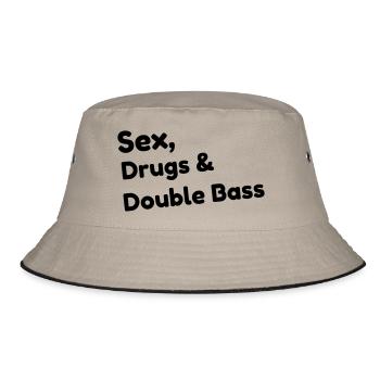 Double Bass - Contrebasse - Music - Kontrabass - Bucket Hat - khaki/black - Front