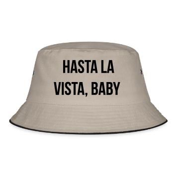 Cinema Humor Film Funny Terminator Action ssssssss - Bucket Hat - khaki/black - Front