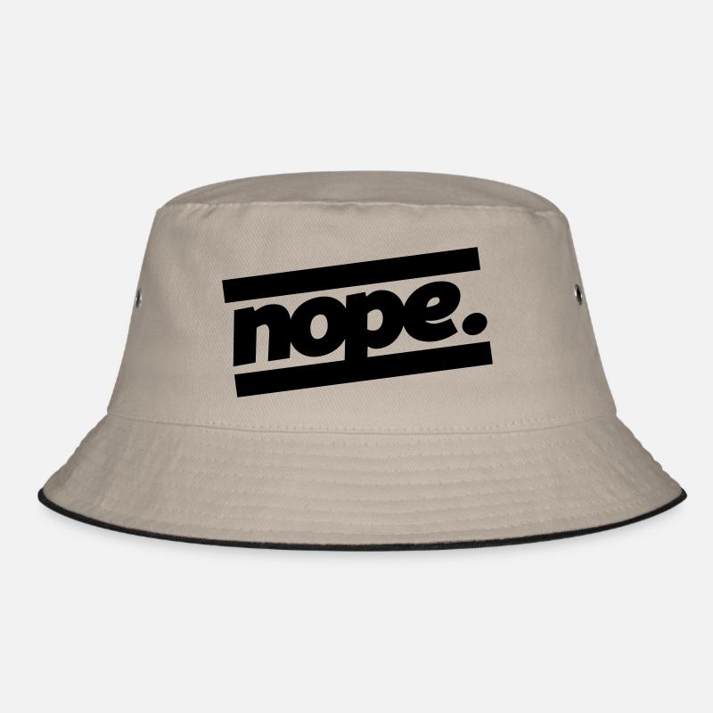 nope design Bucket Hat