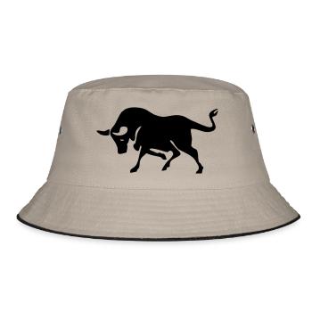 stier - Bucket Hat - Khaki/Schwarz - Vorne