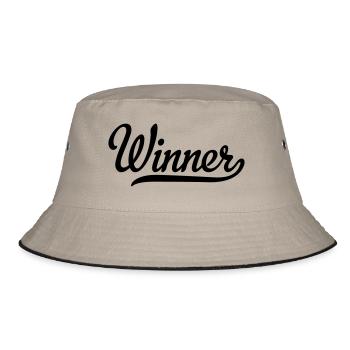 winner - Bucket Hat - khaki/black - Front