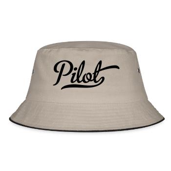 Pilot - Bucket Hat - Khaki/Schwarz - Vorne