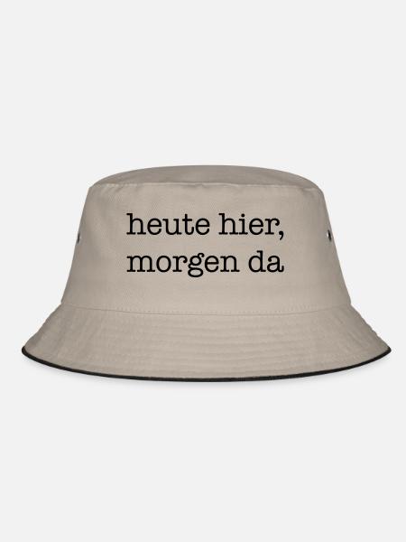 reisen - Bucket Hat - Khaki/Schwarz - Vorne