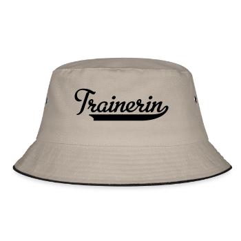 Trainerin - Bucket Hat - Khaki/Schwarz - Vorne