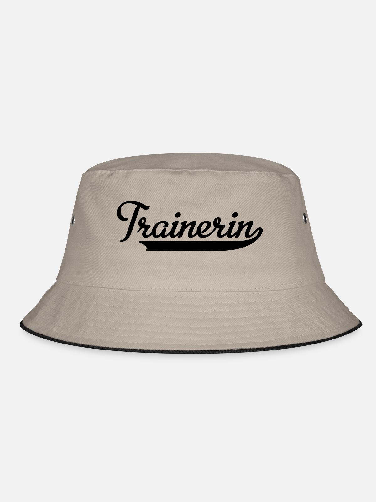 Trainerin - Bucket Hat - Khaki/Schwarz - Vorne