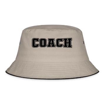 coaching - Bucket Hat - Khaki/Schwarz - Vorne