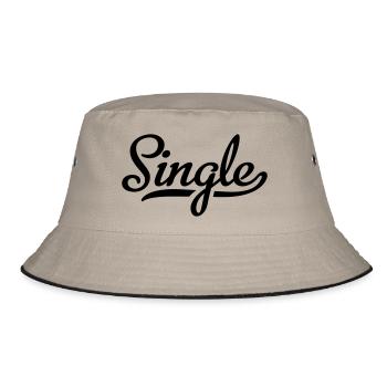 Single - Bucket Hat - Khaki/Schwarz - Vorne