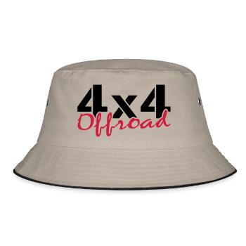 offroad - Bucket Hat - Khaki/Schwarz - Vorne