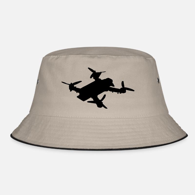 Drohne 2 - Bucket Hat - Khaki/Schwarz