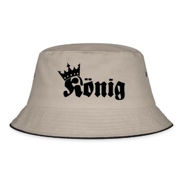 König - Bucket Hat - Khaki/Schwarz - Vorne