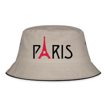 Paris Eiffel Tower - Bucket Hat - khaki/black - Front