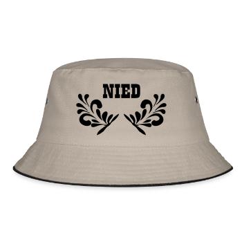 NIED - Frankfurt Stadtteil Shirt - Bucket Hat - Khaki/Schwarz - Vorne