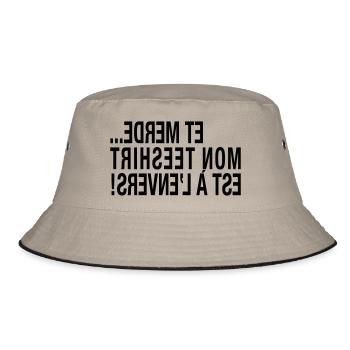 Mon Tee est à l'envers... - Bob - kaki/noir - Devant