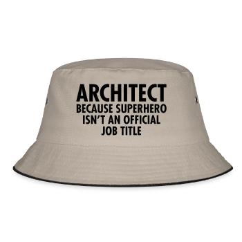 Architect - Superhero - Bucket Hat - Khaki/Schwarz - Vorne