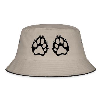 Bär - Bucket Hat - Khaki/Schwarz - Vorne