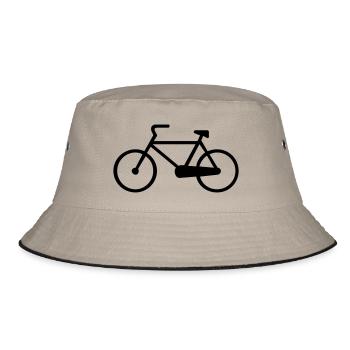 bicycle,student,university - Bucket Hat - khaki/black - Front