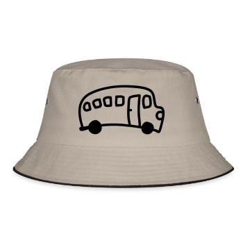 Bus - Line - Bucket Hat - Khaki/Schwarz - Vorne