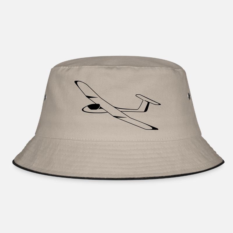 segelflugzeug - Bucket Hat - Khaki/Schwarz