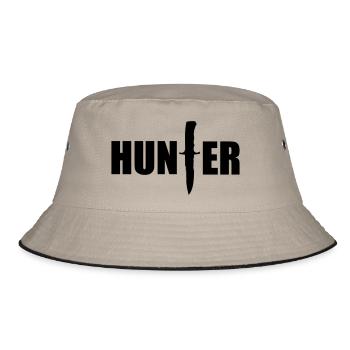 Hunter - Bucket Hat - Khaki/Schwarz - Vorne