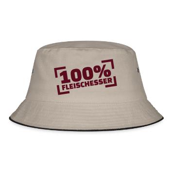 Fleisch - Bucket Hat - Khaki/Schwarz - Vorne