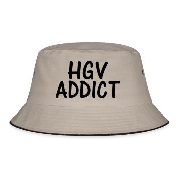 hgv addict - Bucket Hat - khaki/black - Front
