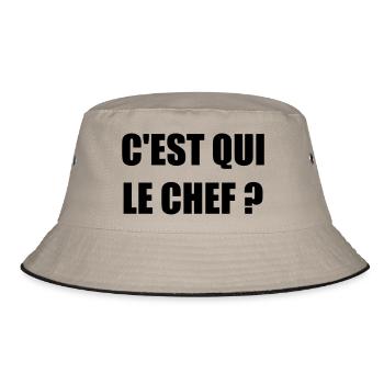 C'est qui le chef ? - Humour - Drôle - Blague - Bob - kaki/noir - Devant