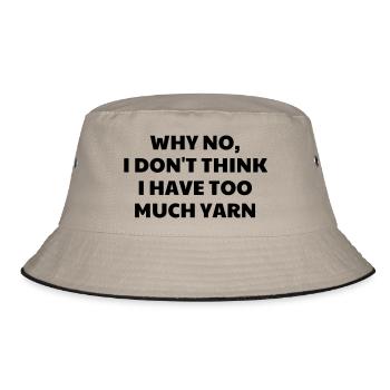 Stricken / stricker / Sticken / mode - Bucket Hat - Khaki/Schwarz - Vorne