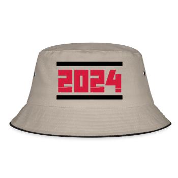 2024 - Bucket Hat - Khaki/Schwarz - Vorne